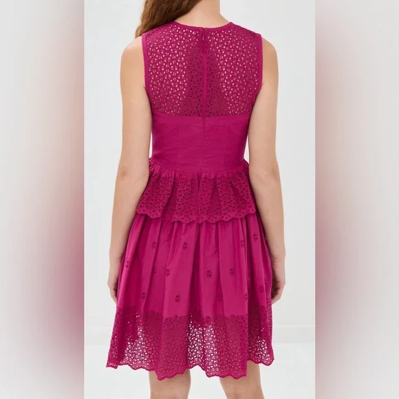 New!  Ulla Johnson Jessa Dress In Ruby (Pink) - Size 4 - Picture 9 of 10